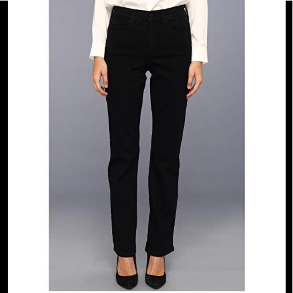 NYDJ Marilyn Straight Black Tummy Control Size16P